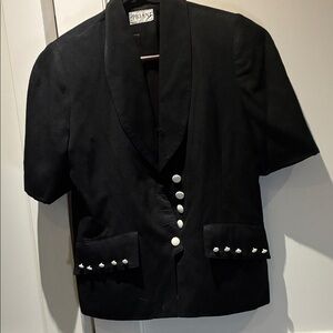 Priani Elegant Black Short-Sleeve Jacket☀️SJ